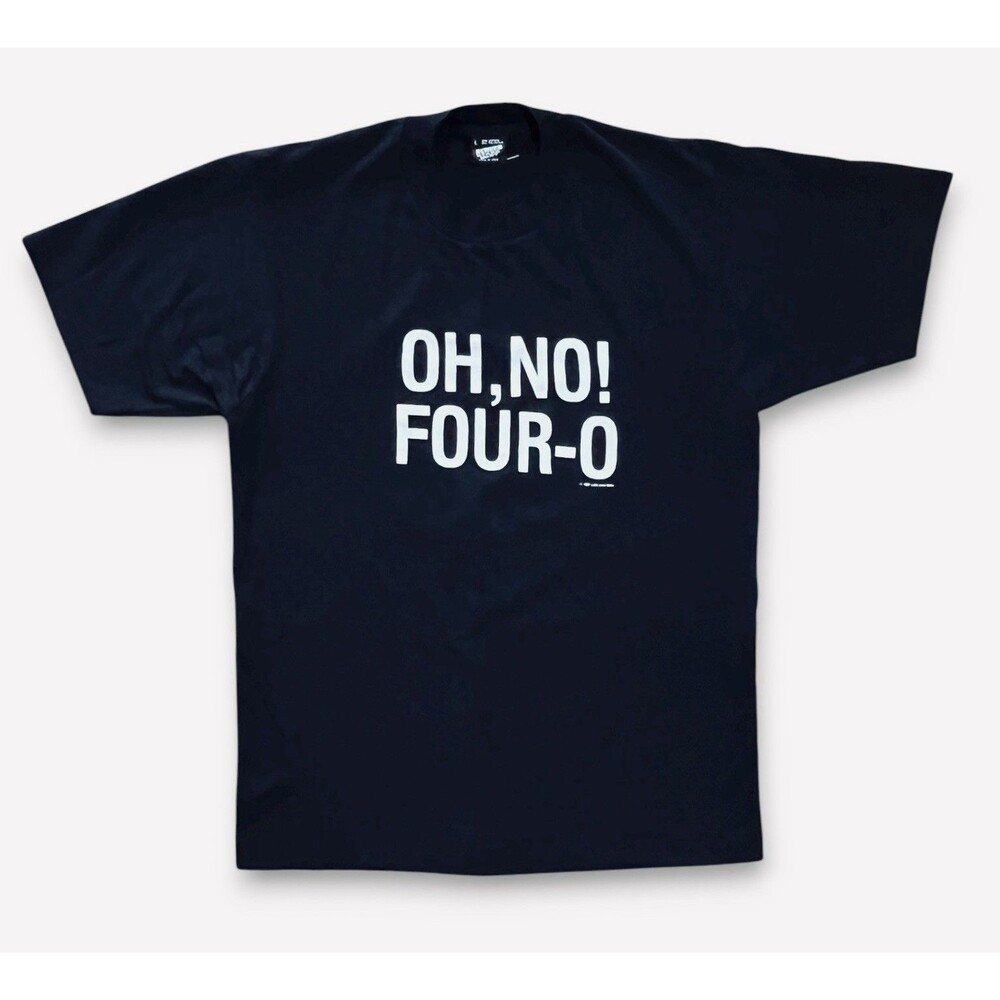 VTG 1987 ‘OH, NO! FOUR-O’ 40th BIRTHDAY Single Stitch T-Shirt Black Sz Large USA